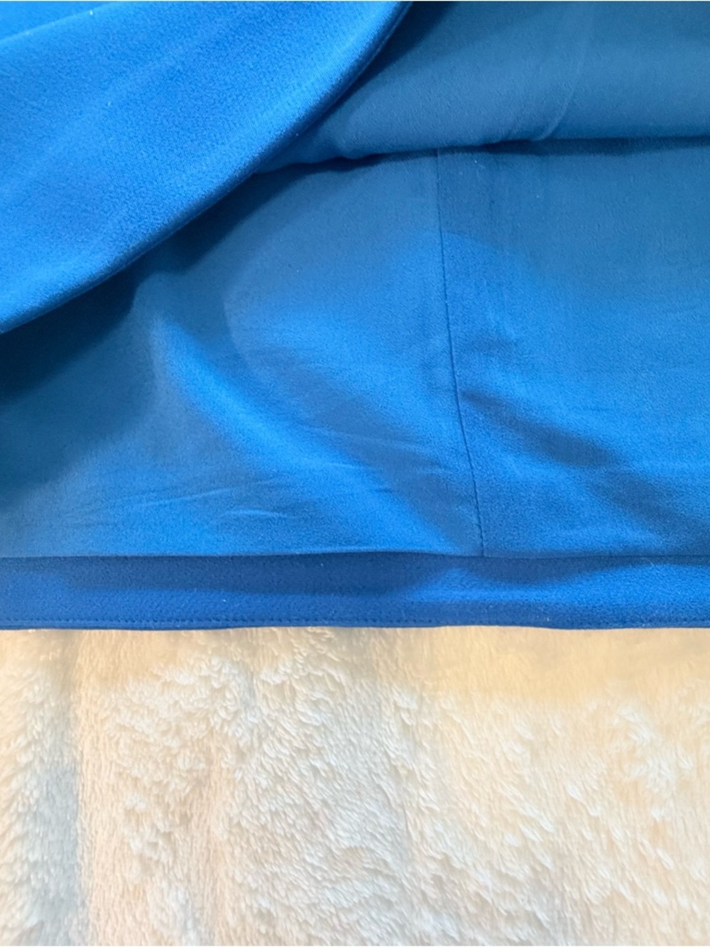 Halston Heritage modern, elegant Sapphire Blue Draped Sheath Dress Size 12 - Picture 6 of 12